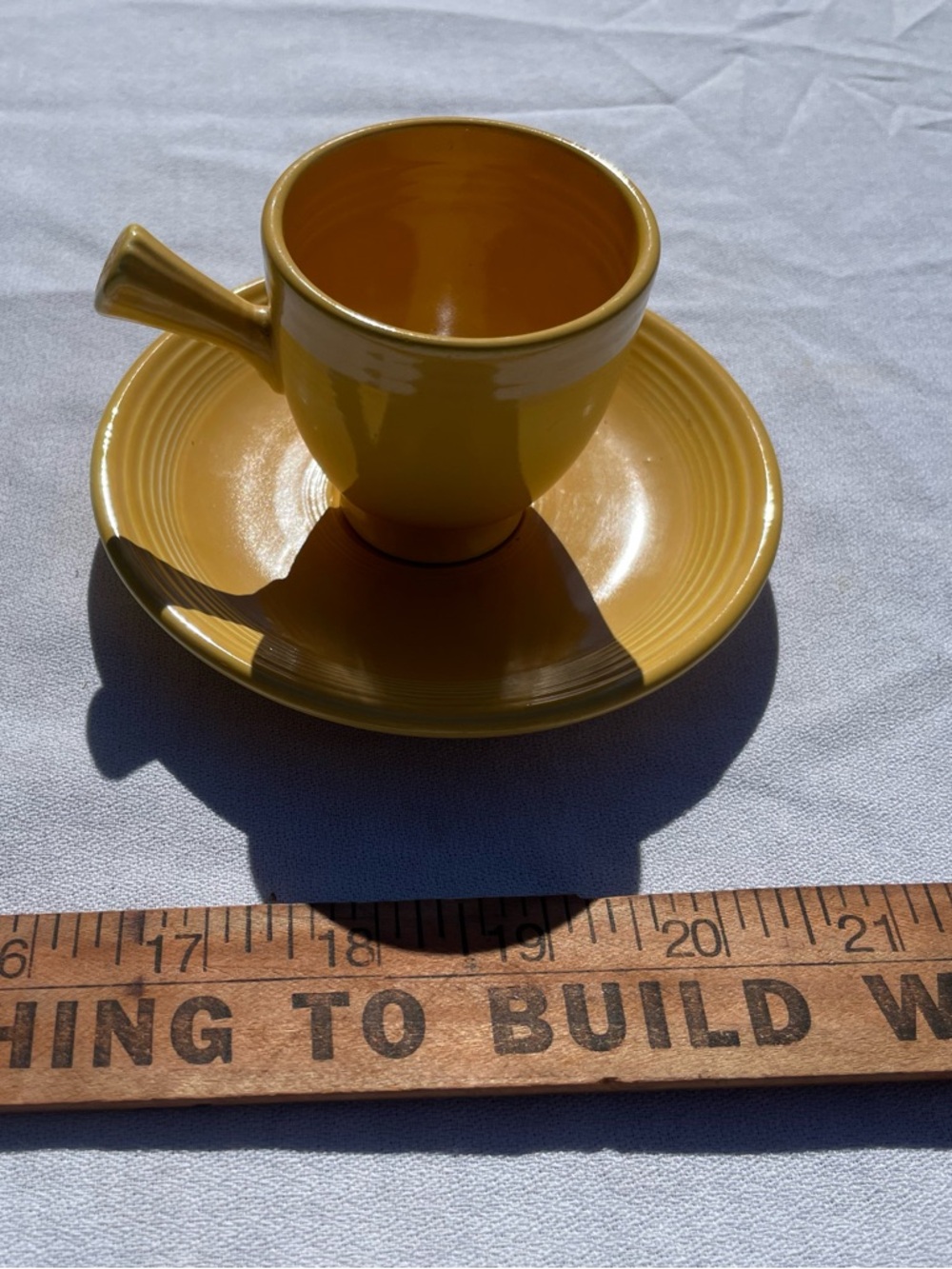 Fiesta vintage stick handle demitasse cup & saucer